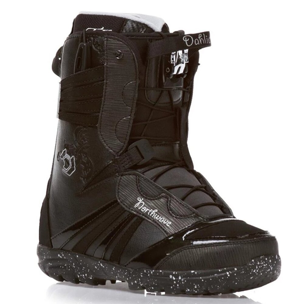 $300 Northwave Dahlia Super Lace linered Snowboard Boots Black Womens 6-6.5 New